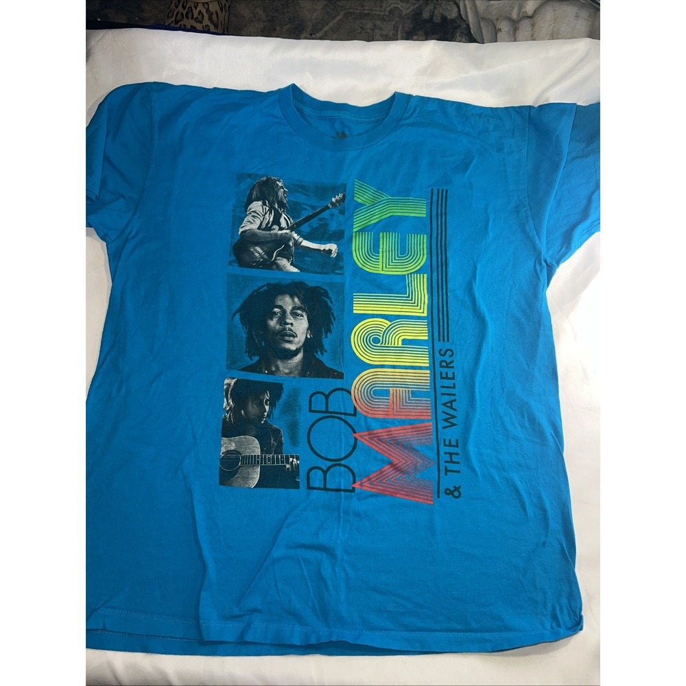 Bob Marley & The Wailers Blue Shirt Xl- Zion Unisex Vintage Cool A**‎ Shirt 314